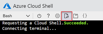Up-/Download Button of Cloud Shell